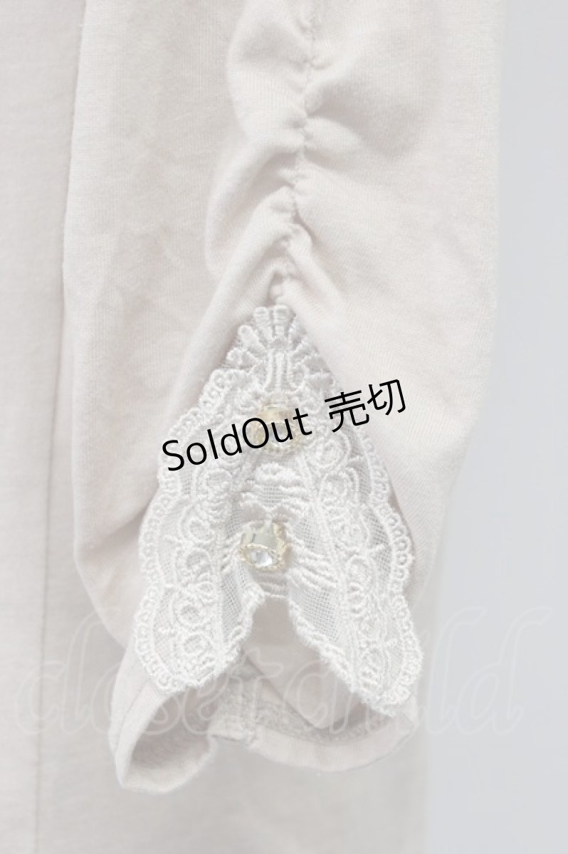 画像4: axes femme / レースラメ刺繍カットソー M ピンクベージュ T-26-04-29-016-AX-TO-IG-ZT668 (4)