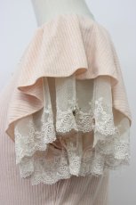 画像4: axes femme / 袖プチバラ使いトップス M ピンク T-26-04-29-017-AX-TO-OW-ZT (4)