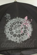画像3: ALGONQUINS / clockプリント傘  ブラック T-26-04-30-015-AL-ZA-SZ-ZT (3)