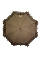 画像2: BABY,THE STARS SHINE BRIGHT / レース&フリルアンブレラ  ブラウン T-26-04-30-012-BA-ZA-SZ-ZT (2)