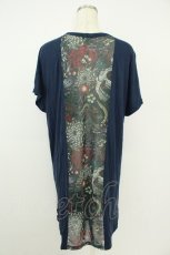 画像2: Qutie Frash / 気楡茶閃洸 ビッグTシャツ  ネイビー T-26-05-02-006-QU-TO-IG-ZT (2)