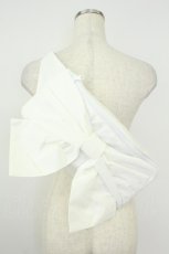 画像1: Candy Stripper / BIG RIBBON BODYBAG  白 T-26-05-02-018-PU-BG-SA-ZT (1)