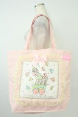 画像1: Nile Perch / ユニコーンワッペントートバッグ  ピンクＸ白 T-26-05-02-022-LO-BG-SA-ZT (1)
