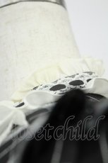 画像4: Secret Honey / チェック柄レースリボンワッフルワンピース  クロ T-26-05-05-027-CA-OP-OW-ZT (4)