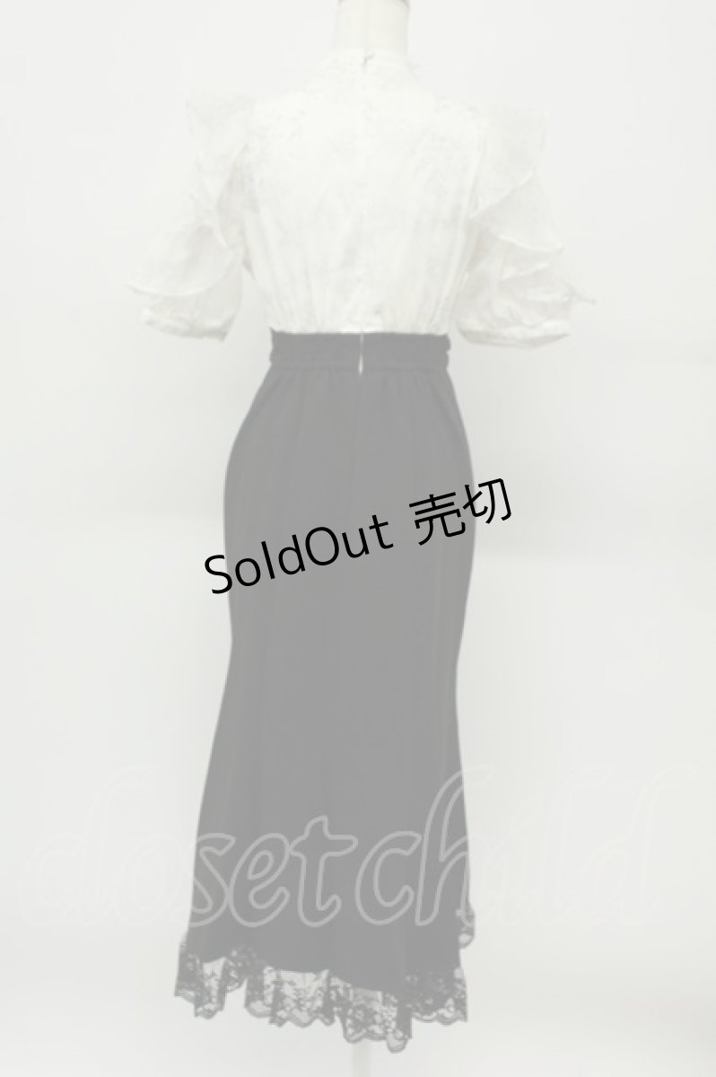 画像2: couture BY ROJITA / 花柄ドッキングロングワンピース F クロ T-26-05-05-029-LO-OP-OW-ZT (2)