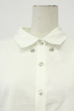 画像4: axes femme POETIQUE / レースアップデザインシャツ  シロ T-26-05-05-005-AX-BL-IG-ZT (4)
