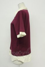 画像3: axes femme / フラワーレース重ね着デザイントップス  ワイン×オフ T-26-05-05-009-AX-TO-IG-ZT (3)