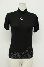画像1: LISTEN FLAVOR / BASIC メルティムーン刺繍リブ トップス  ブラック T-26-05-05-011-PU-TO-IG-ZT (1)