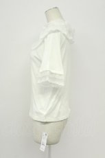 画像3: axes femme / ドット×チュールフリルプルオーバー F シロ T-26-05-05-002-AX-TO-OW-ZT (3)