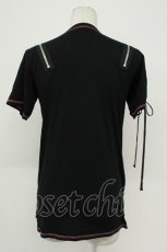 画像2: ALGONQUINS / ショルダージップTシャツ  ブラック×ピンク T-26-05-05-013-AL-TS-IG-ZT (2)