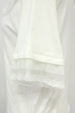 画像5: axes femme / ドット×チュールフリルプルオーバー F シロ T-26-05-05-002-AX-TO-OW-ZT (5)