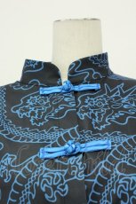 画像5: LISTEN FLAVOR / ドラゴンパターンシャツ  ブルー T-26-05-05-016-PU-BL-IG-ZT (5)