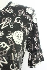 画像3: INGEBORG / カメリア＆ロゴptTシャツ 9 クロ T-26-05-09-025-LO-TO-OW-ZT (3)