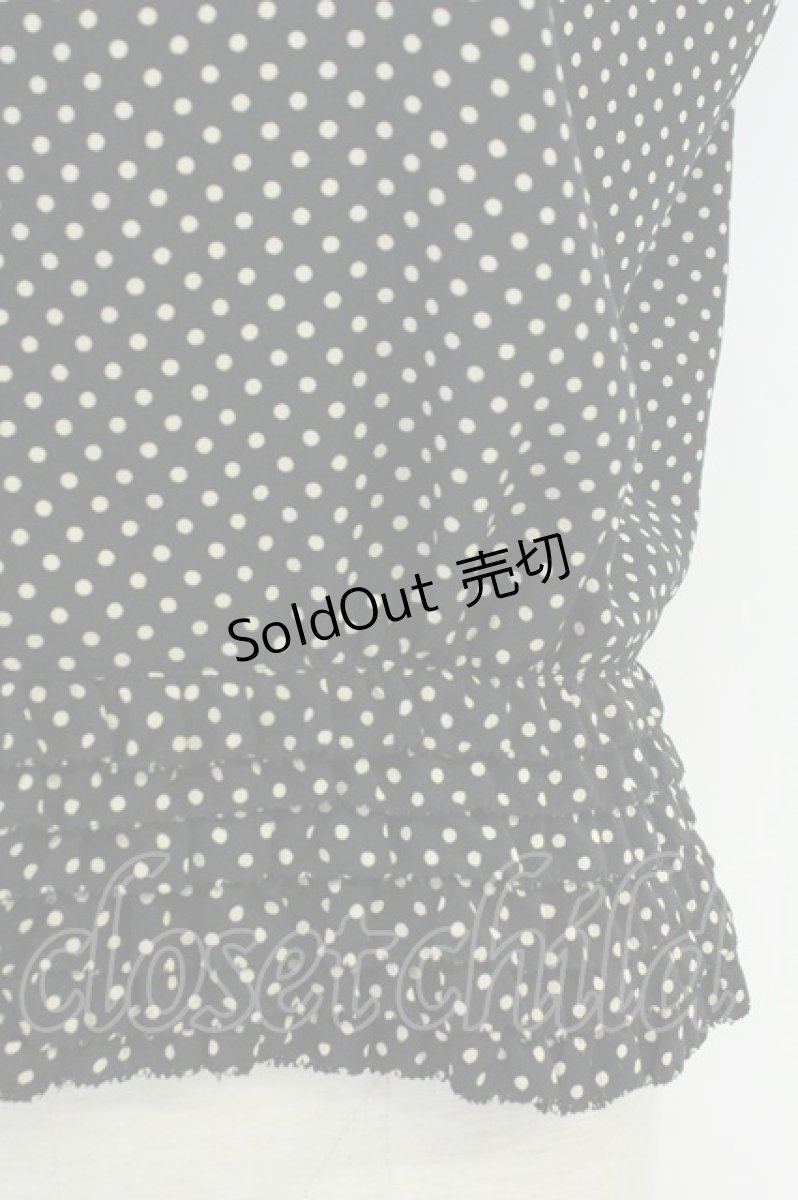 画像4: PINK HOUSE / ピコフリル使いドットブラウス  クロ T-26-05-09-026-LO-BL-OW-ZT672 (4)