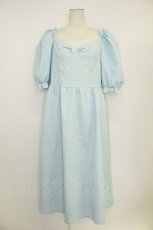 画像1: DearMyLoveRose / リボンパフドールワンピース 3L サックス T-26-05-09-036-LO-OP-OW-ZT (1)