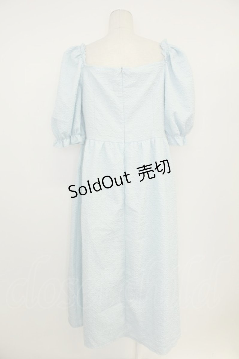 画像2: DearMyLoveRose / リボンパフドールワンピース 3L サックス T-26-05-09-036-LO-OP-OW-ZT671 (2)