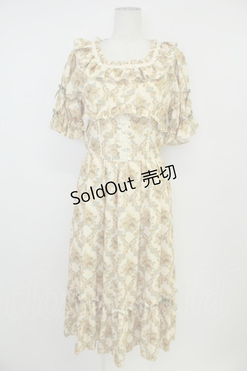 画像1: axes femme kawaii / クラシックローズワンピース M イエロー T-26-05-09-037-AX-OP-OW-ZH (1)