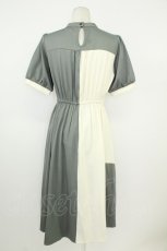 画像2: axes femme / チョーカー風バイカラーワンピース F グリーン系 T-26-05-09-042-AX-TO-IG-ZT (2)