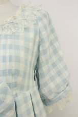 画像4: Angelic Pretty / Sugaryギンガムワンピース  サックス×アイボリー T-26-05-09-044-AP-OP-OW-ZT (4)