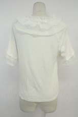 画像2: axes femme / ドット×チュールフリルプルオーバー F シロ T-26-05-09-005-AX-TO-OW-ZT (2)