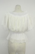 画像2: axes femme / オーガンジーシャーリングブラウス F アイボリー T-26-05-09-006-AX-BL-IG-ZT (2)