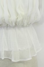 画像4: axes femme / オーガンジーシャーリングブラウス F アイボリー T-26-05-09-006-AX-BL-IG-ZT (4)