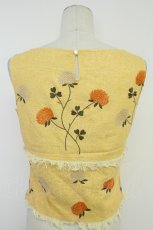 画像2: TOMATSU / フラワー刺繍ノースリーブ 38 イエロー T-26-05-09-014-LO-TO-IG-ZT (2)