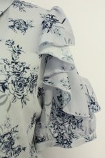 画像4: axes femme / フラワープリント肩あきブラウス  ブルー系 T-26-05-09-016-AX-BL-IG-ZT (4)