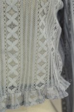 画像4: axes femme POETIQUE / チャイナボタンレースブラウス  ブルー T-26-05-09-017-AX-BL-IG-ZT (4)