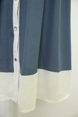 画像4: axes femme / 襟刺繍バイカラーチュニック  ブルーグリーン×オフ T-26-05-09-019-AX-OP-IG-ZT (4)