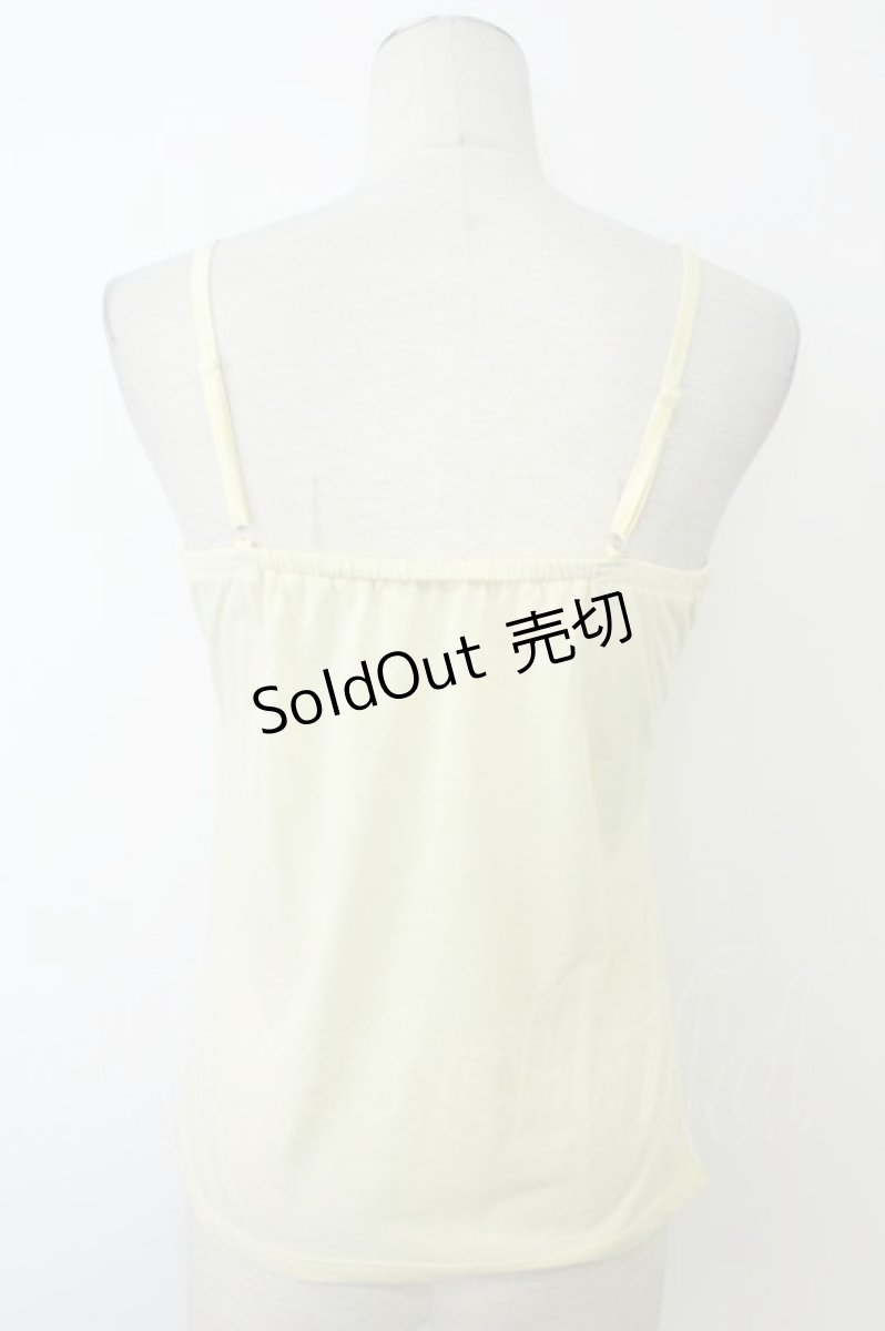 画像2: axes femme / 巻き薔薇フラワーキャミソール  アイボリー T-26-05-13-003-AX-TO-SA-ZT677 (2)