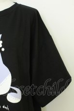 画像3: Deorart / オーバーサイズ 五分袖 プルオーバー ［ネコモドキ］［ミニウラケ］  ブラック×ラベンダー T-26-05-13-026-PU-TO-IG-ZT (3)
