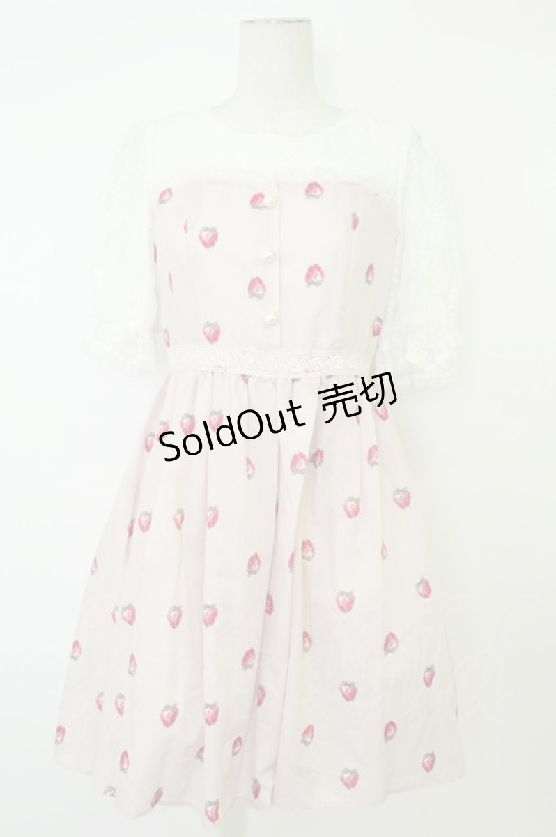 画像1: mille fille closet / MeltyStrawberryワンピース M ピンク T-26-05-13-031-LO-OP-OW-ZT677 (1)