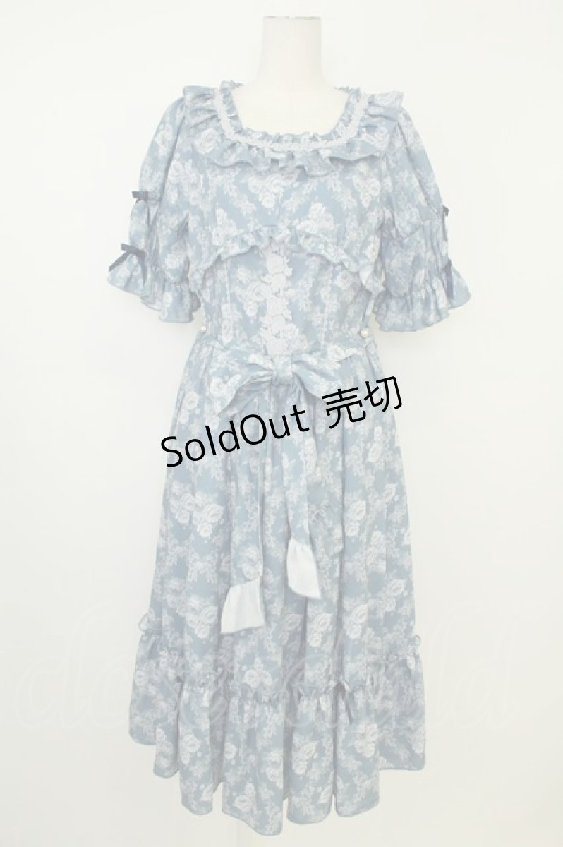 画像1: axes femme kawaii / クラシックローズワンピース M ブルー T-26-05-13-034-AX-OP-OW-ZH (1)