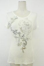 画像1: Ozz Croce / 刺繍入りプリントTシャツ  ホワイト T-26-05-13-006-OO-TS-IG-ZT (1)
