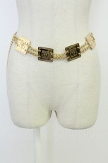 画像1: Amavel / Monogram Vintageチェーンベルト  ゴールド T-26-05-13-048-CA-ZA-SA-ZT (1)