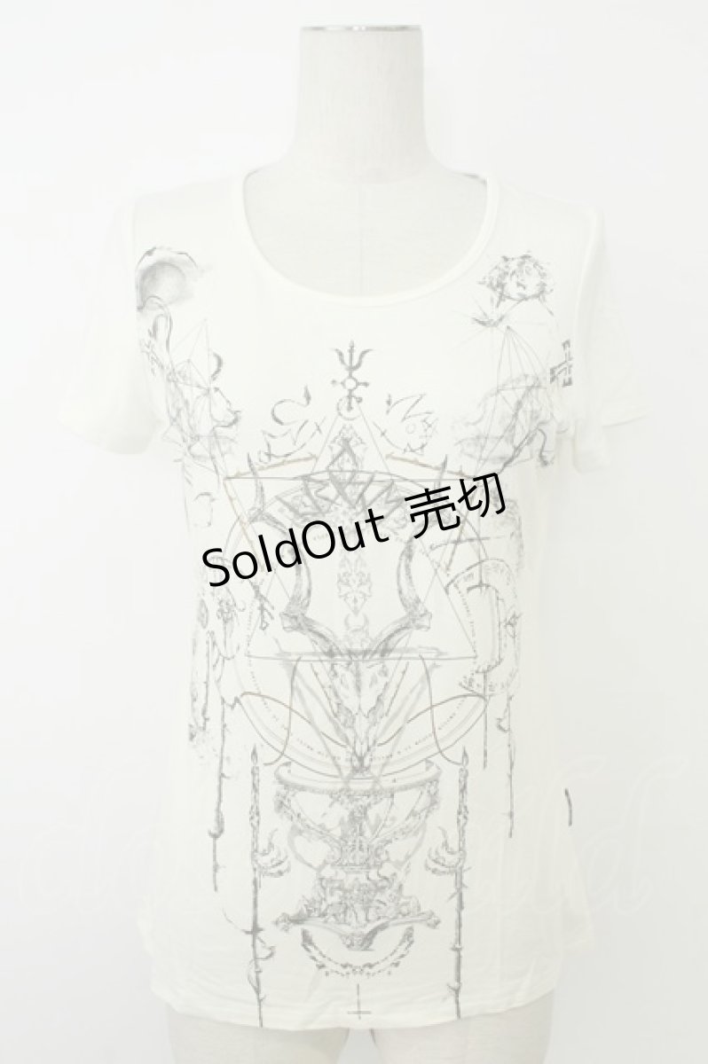 画像1: Ozz Croce / 魔法陣プリントTシャツ  オフホワイト T-26-05-13-007-OO-TS-IG-ZT (1)
