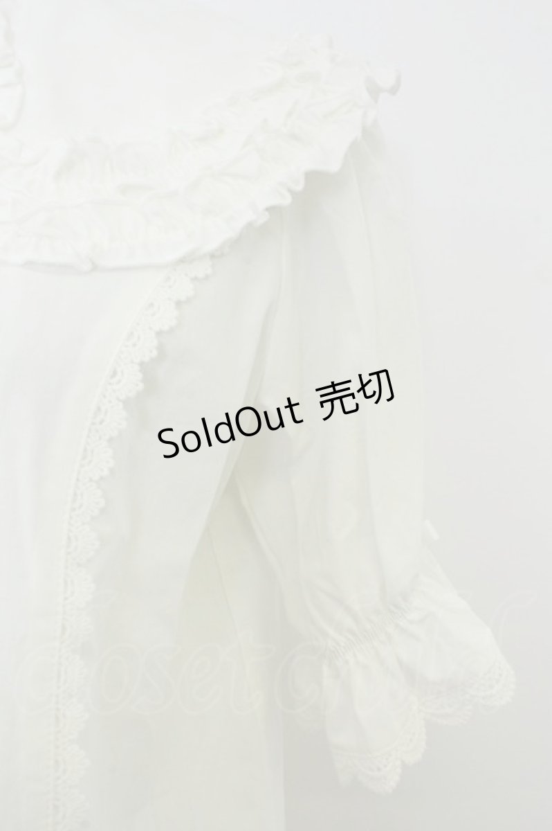 画像3: axes femme kawaii / 半袖丸襟コットンブラウス M シロ T-26-05-13-008-AX-BL-OW-ZT (3)