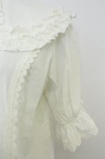 画像3: axes femme kawaii / 半袖丸襟コットンブラウス M シロ T-26-05-13-008-AX-BL-OW-ZT (3)