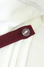 画像4: Amavel / Crown Marinのポケット付きブラウス  白Ｘボルドー T-26-05-13-011-CA-BL-SA-ZT (4)