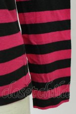 画像5: SUPER LOVERS / ボーダーカットソー  濃ピンクＸ黒 T-26-05-13-019-PU-TO-SA-ZT (5)