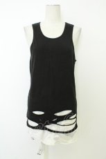 画像1: CIVARIZE / オパールダメージロングタンクトップ 44 黒Ｘ白 T-26-05-13-021-PU-TO-SA-ZT (1)