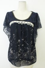画像1: axes femme / 星座柄シフォンプルオーバー  ネイビー T-26-05-13-023-AX-TO-SA-ZT (1)