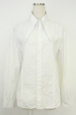画像1: BPN FOR MEN / 変形襟長袖ブラウス  白 T-26-05-31-008-GO-BL-SA-ZT (1)