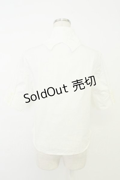 BPN / 蝙蝠襟半袖ブラウス 白 T-26-05-31-009-GO-BL-SA-ZT - closet