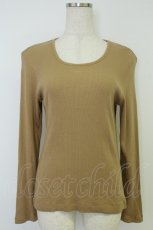 画像1: INGEBORG / ロゴ刺繍ニットトップス  ベージュ T-26-05-31-015-LO-TO-SA-ZT (1)