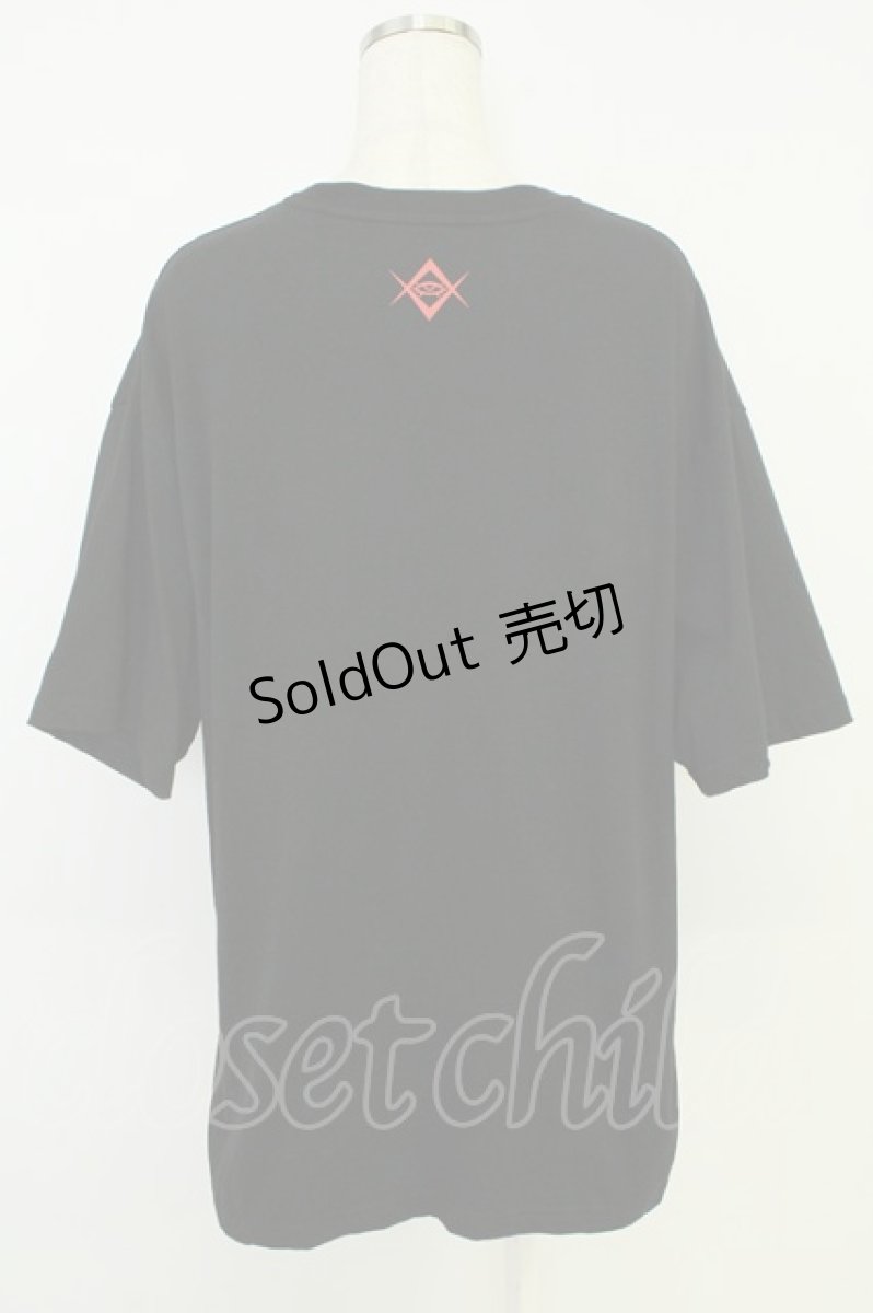 画像2: REFLEM / ラインストーンロゴ半袖Tシャツ XXL 黒Ｘ赤 T-26-05-31-016-PU-TO-SA-ZT (2)