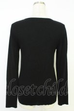 画像2: INGEBORG / ロゴ刺繍ニットトップス  ブラック T-26-05-31-019-LO-TO-SA-ZT (2)