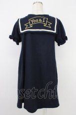 画像2: Ank Rouge / セーラーカットソーワンピース  ネイビー T-26-06-04-039-CA-OP-SA-ZT (2)