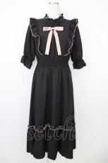 画像1: m petit by misako / NINA'SコラボAMハイショクメローワンピース L 黒 T-26-06-04-045-LO-OP-SA-ZT (1)